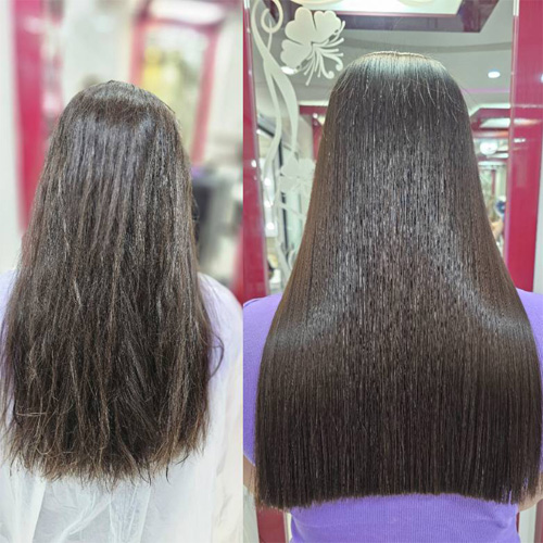 نمونه کار کراتین مو سالن سعیده رجبی