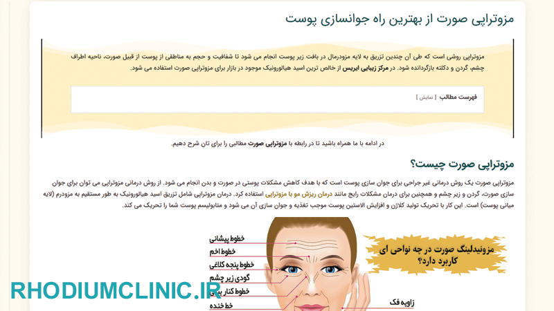 ایریس، مرکز مزوتراپی در تهران