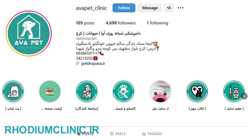 کلینیک دامپزشکی آوا کرج