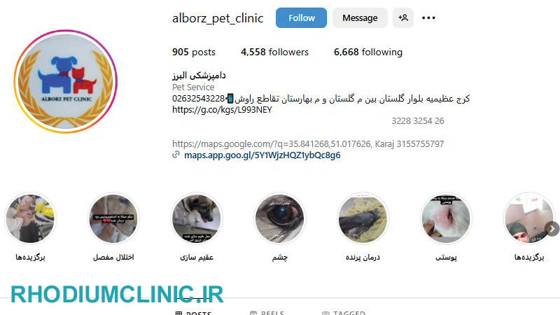 کلینیک دامپزشکی البرز در کرج