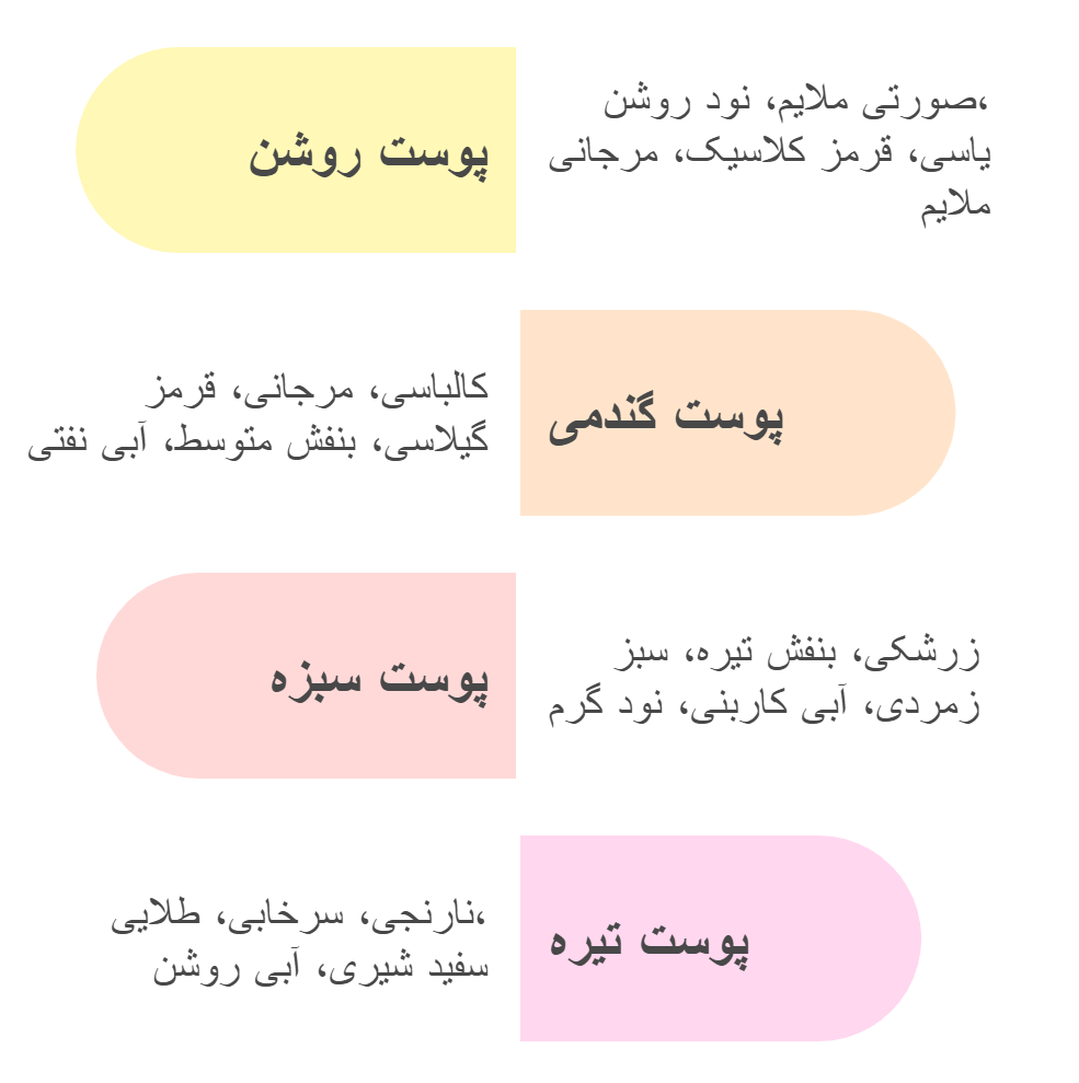 انتخاب بهترین رنگ لاک ناخن متناسب با رنگ پوست