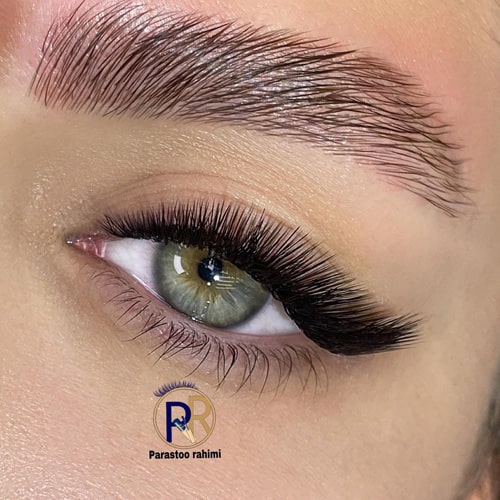 نمونه کار اکستنشن مژه سالن پرستو رحیمی